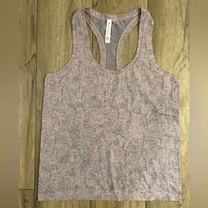 Athleta Pink & Gray Heathered Racerback Tank - size large - never worn.